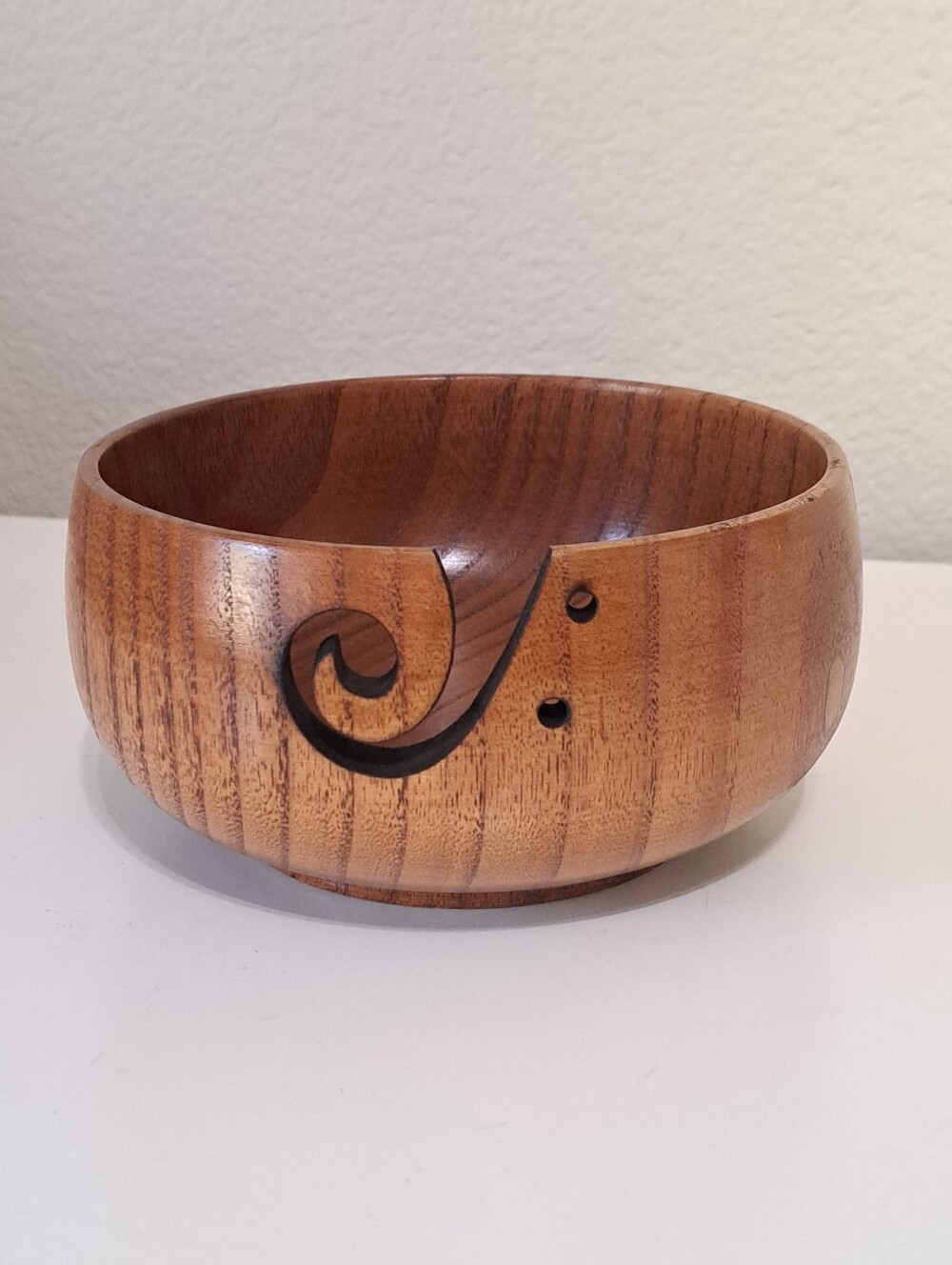Wood Yarn Storage Bowl Knitting Crochet Accessories